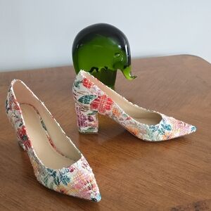Marc Fisher Multicolor Floral Heels